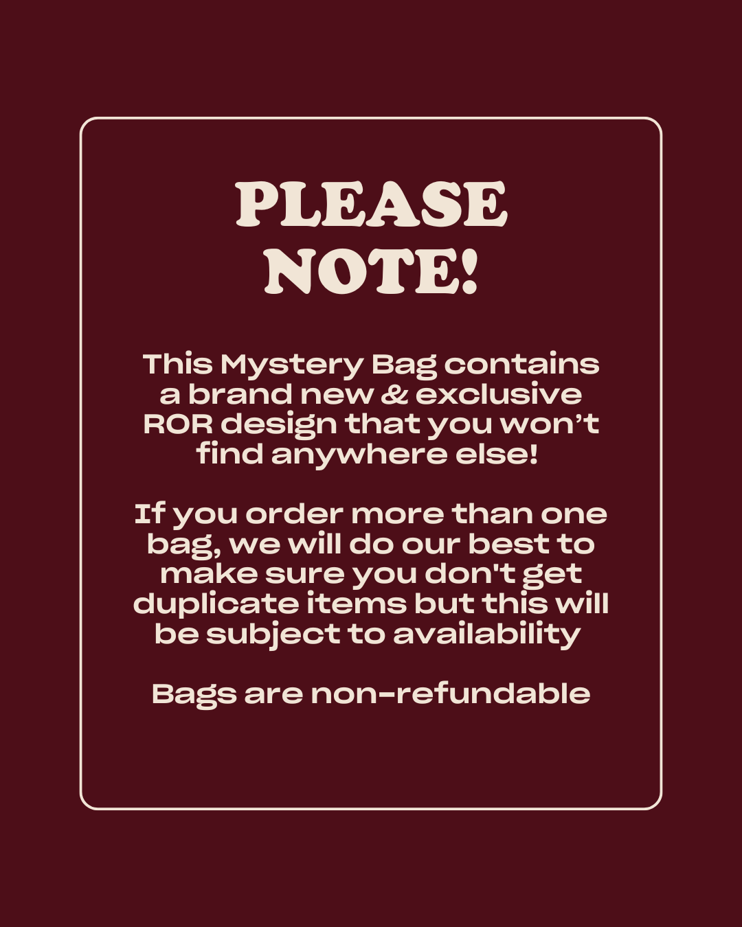 October Mystery Bag