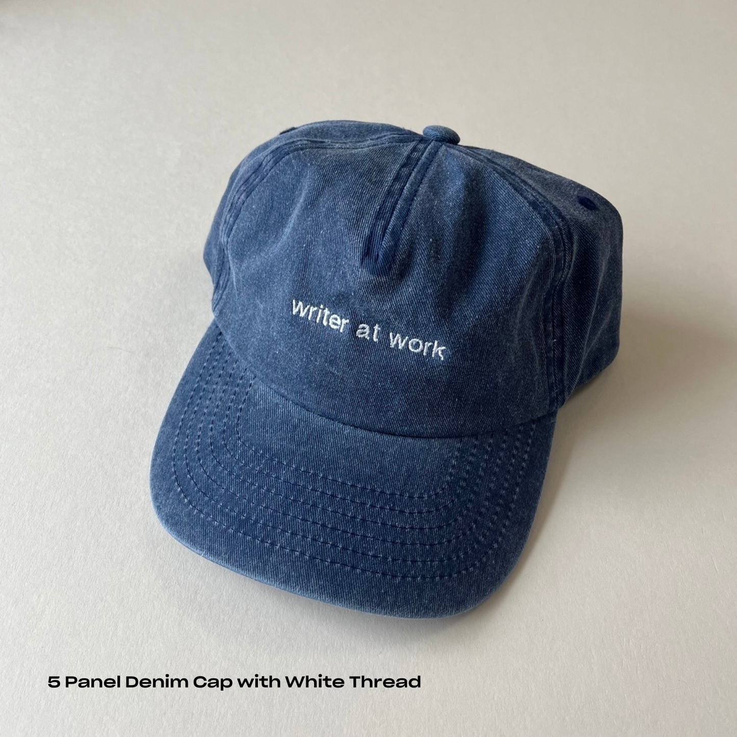 Vintage Style Denim Unisex Personalised Slogan Cap