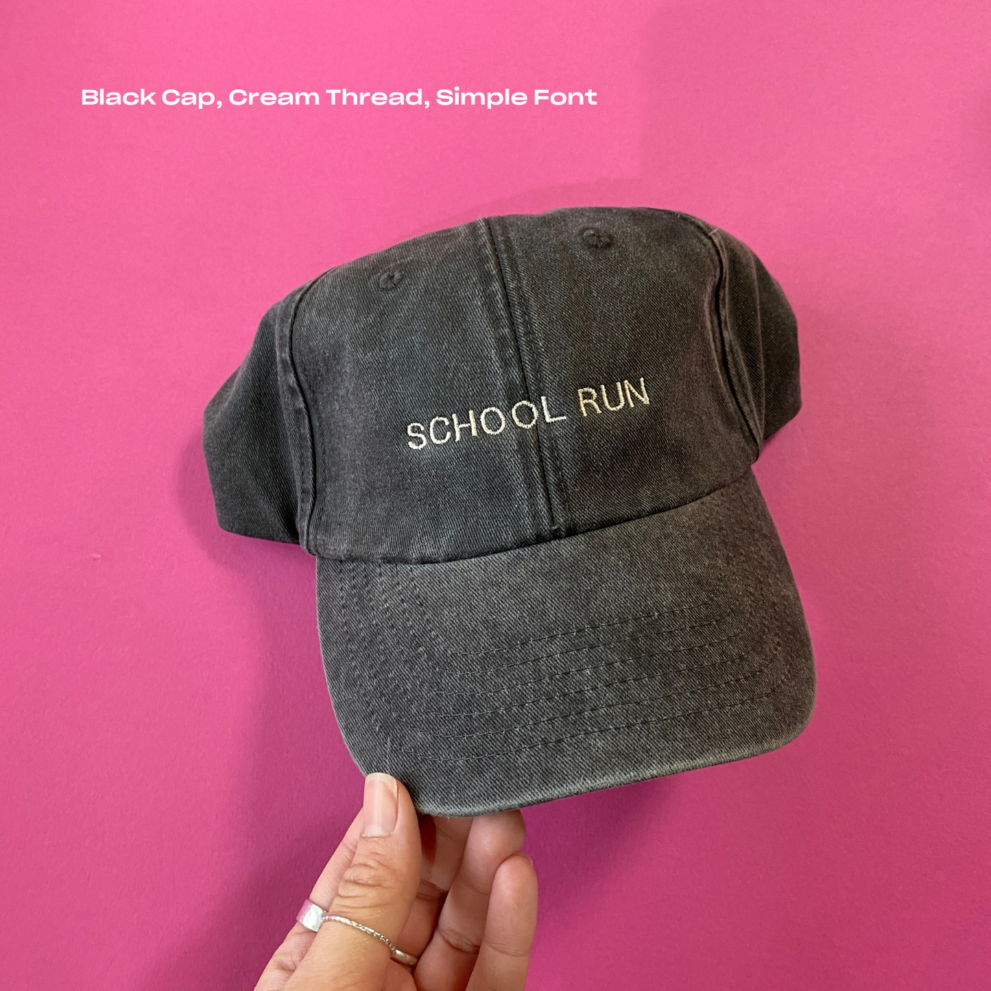Vintage Style Denim Unisex Personalised Slogan Cap