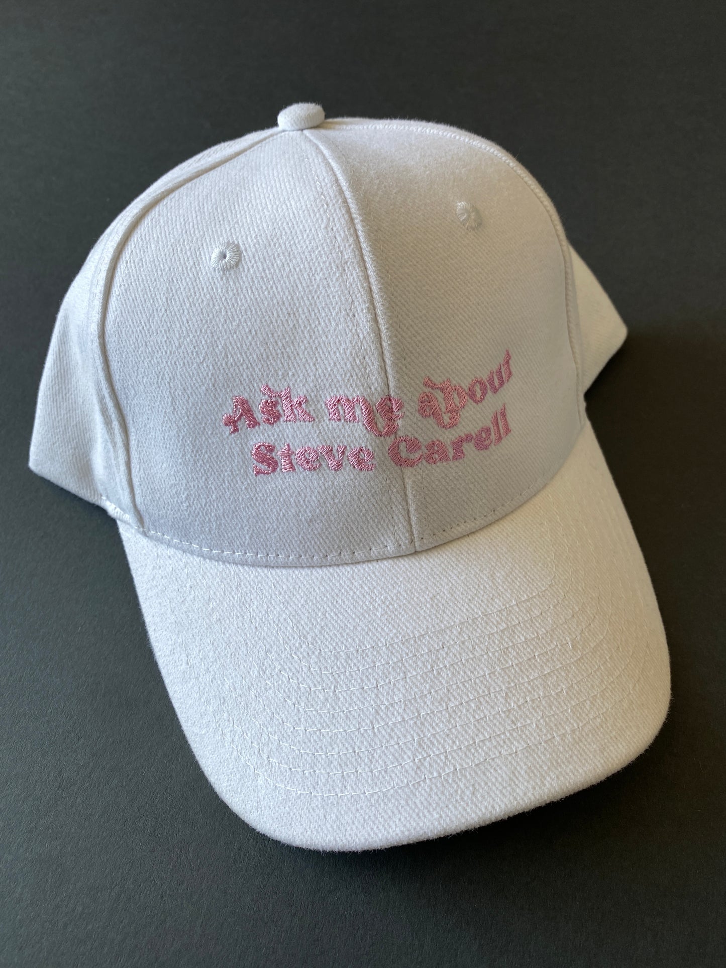 Personalised Ask Me About Slogan Cap