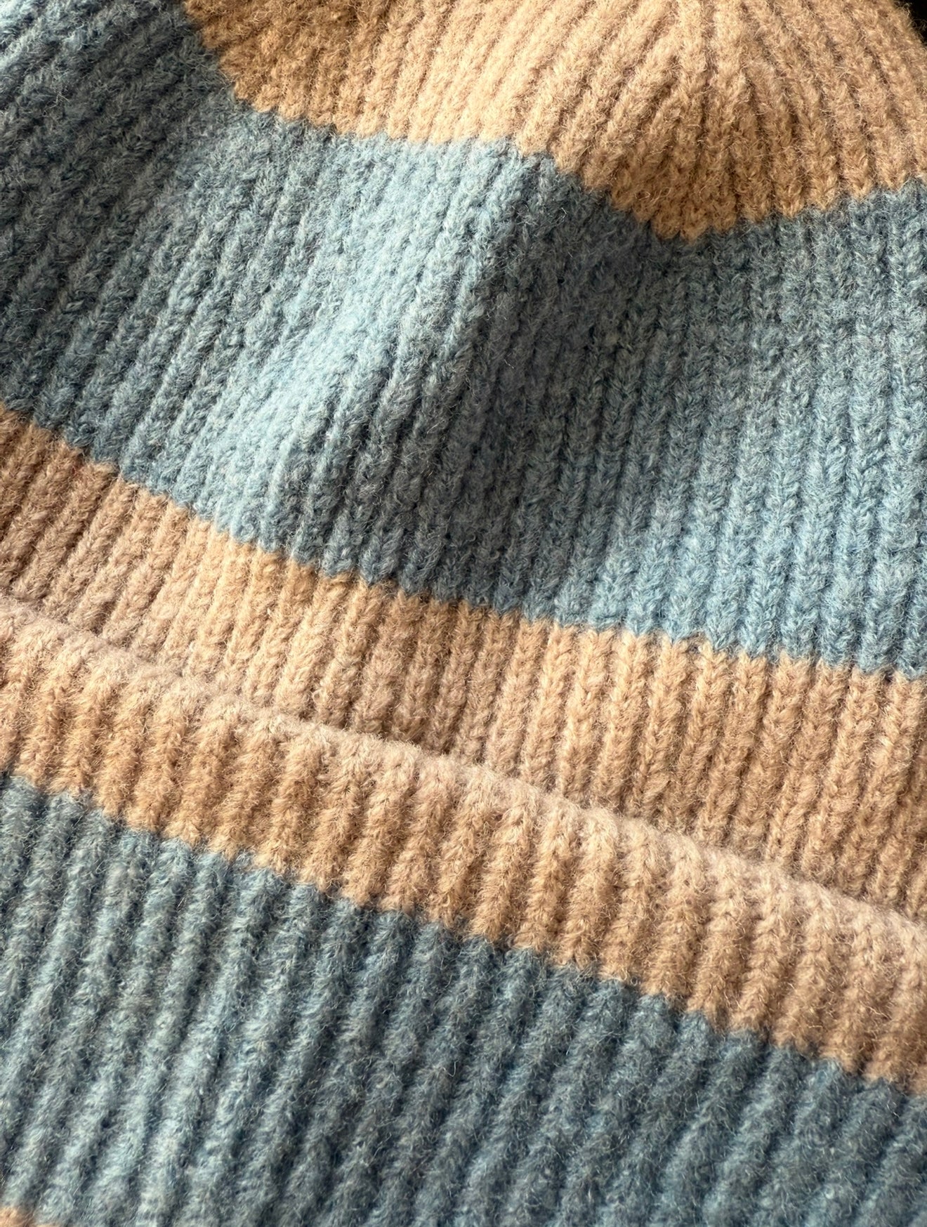 Personalised Striped Beanie Hat with Initial