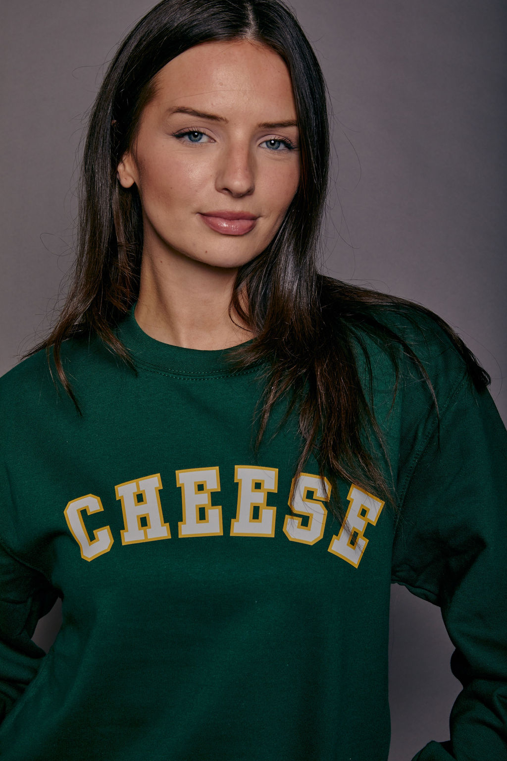 Cheese Varsity Slogan Christmas Jumper
