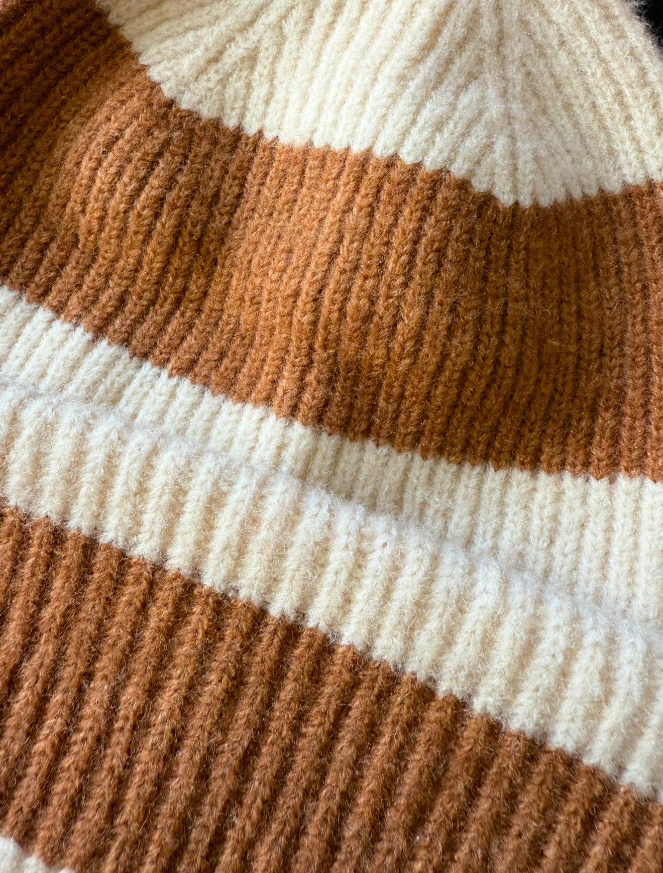 Personalised Striped Beanie Hat with Initial