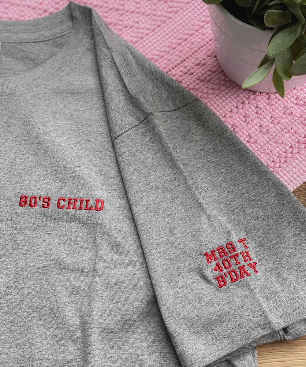 Embroidered Personalised Word T shirt