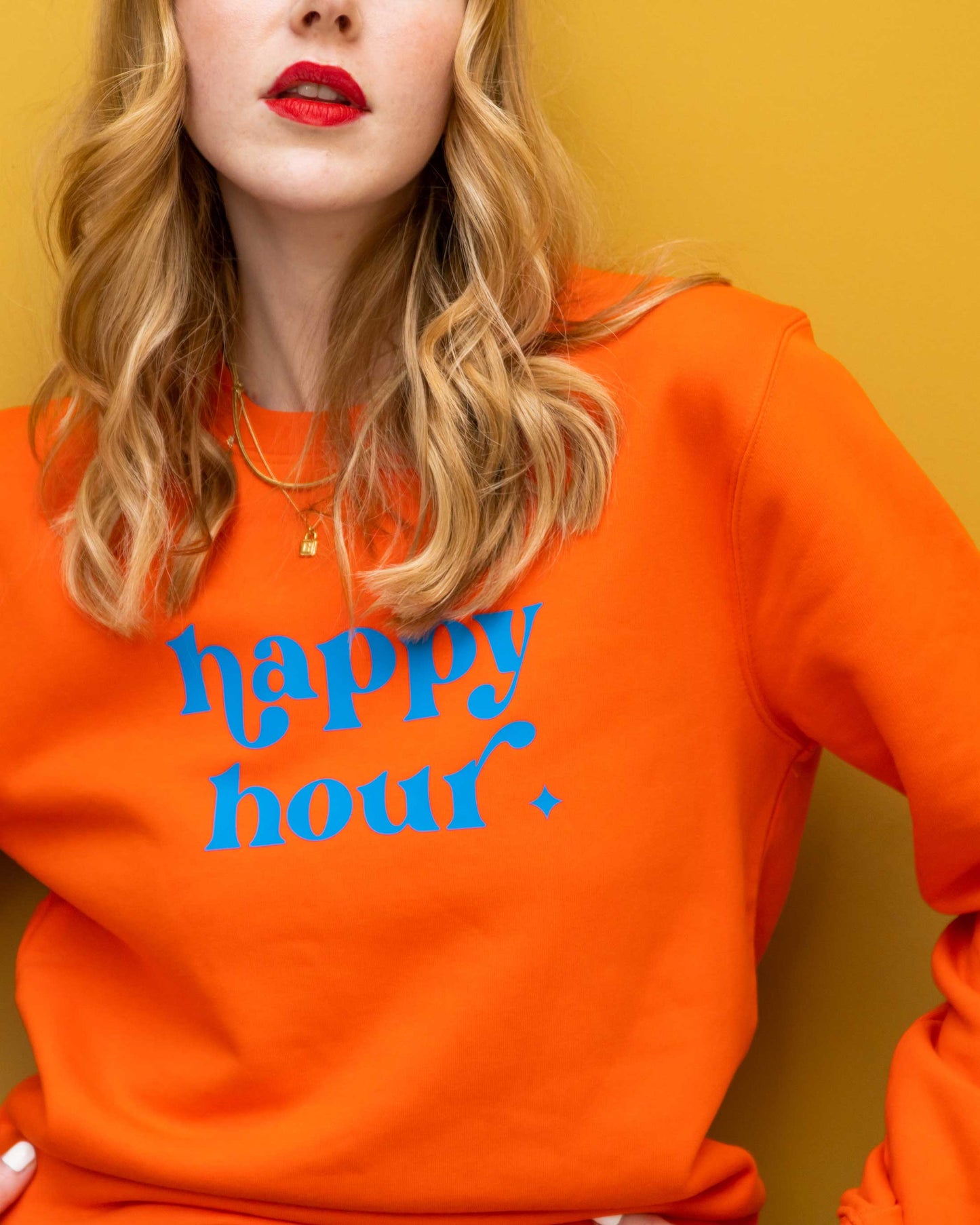 Happy Hour Slogan Sweatshirt
