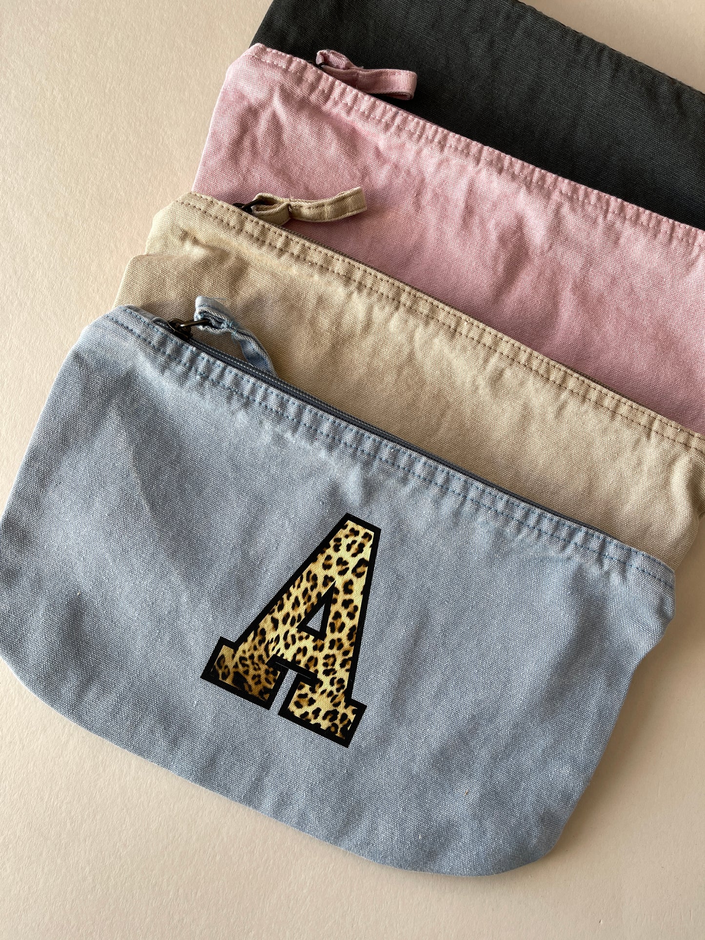 Personalised Leopard Print Accessory Bag