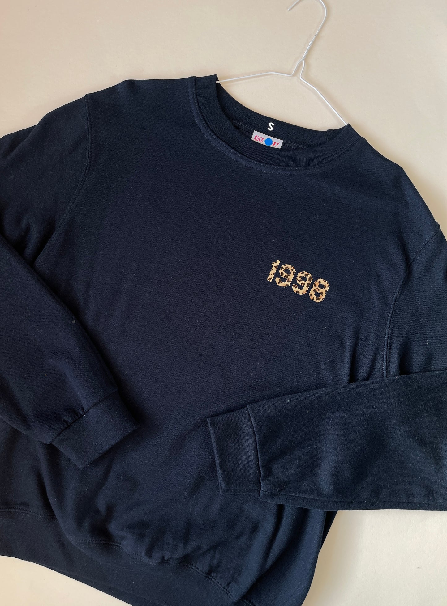 S Navy 1998 Leopard Print Year Sweatshirt