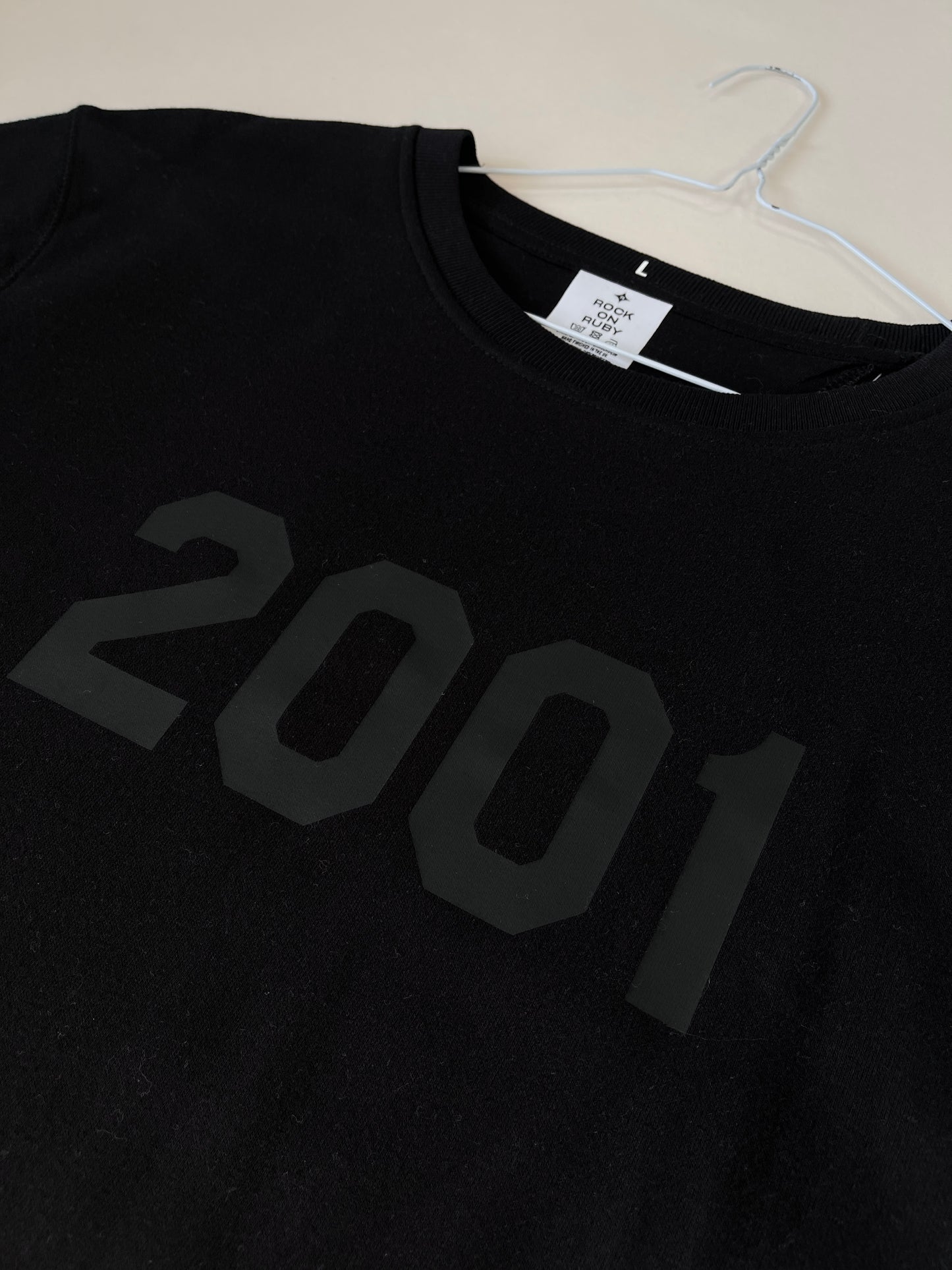 L Black 2001 Year Sweatshirt SALE