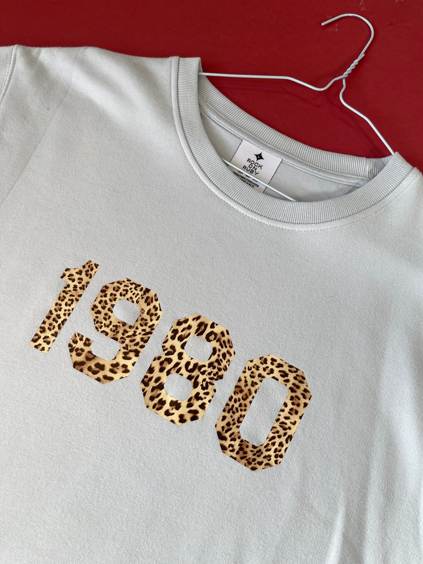 L Pale Blue 1980 Year Sweatshirt SALE