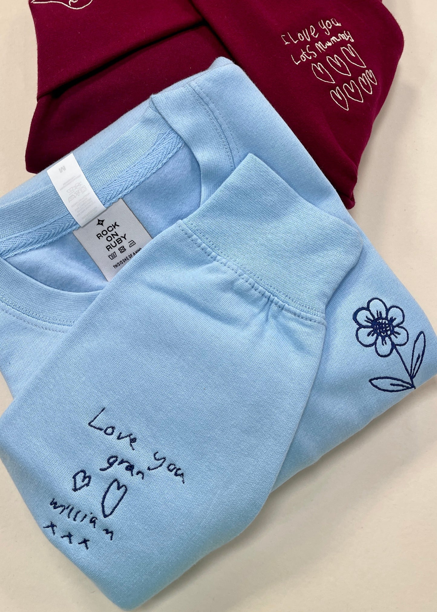 Personalised Handwriting Cuff Sweatshirt