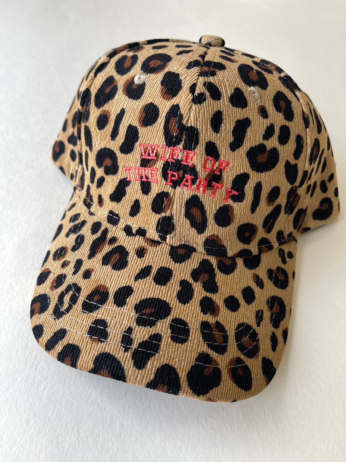 Personalised Slogan Leopard Print Cap