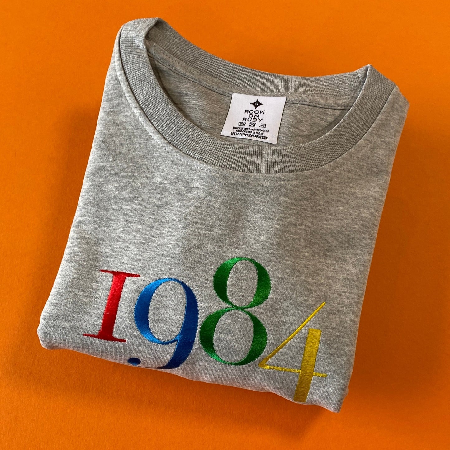 Personalised Embroidered Serif Year Sweatshirt