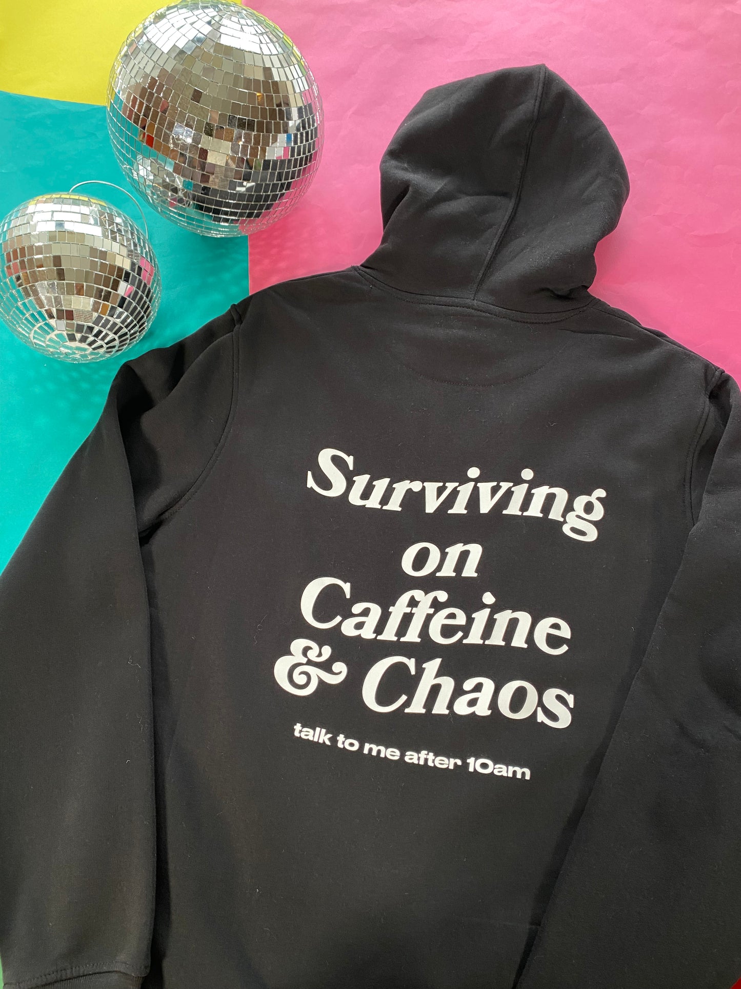 Surviving on Caffeine and Chaos Hoodie L - SALE