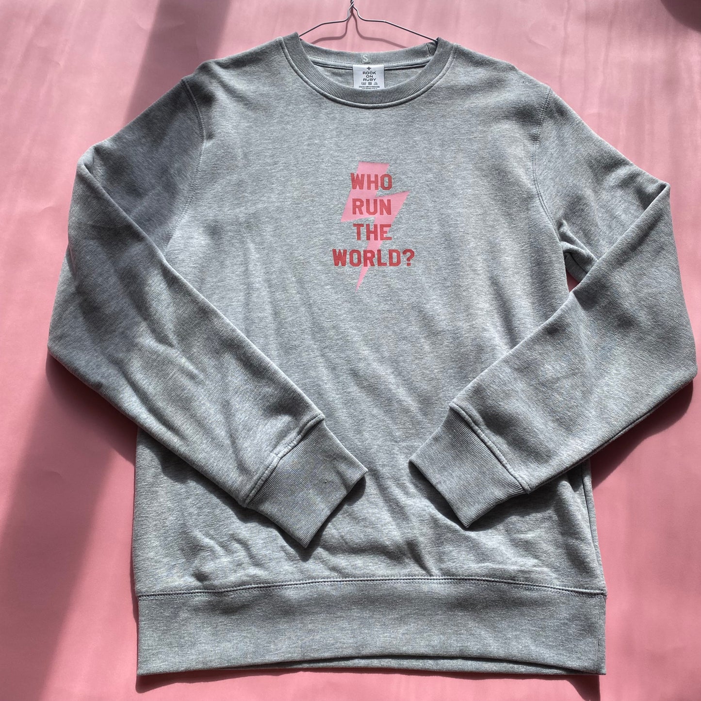 S Grey Who Run The World Sweatshirt SALE