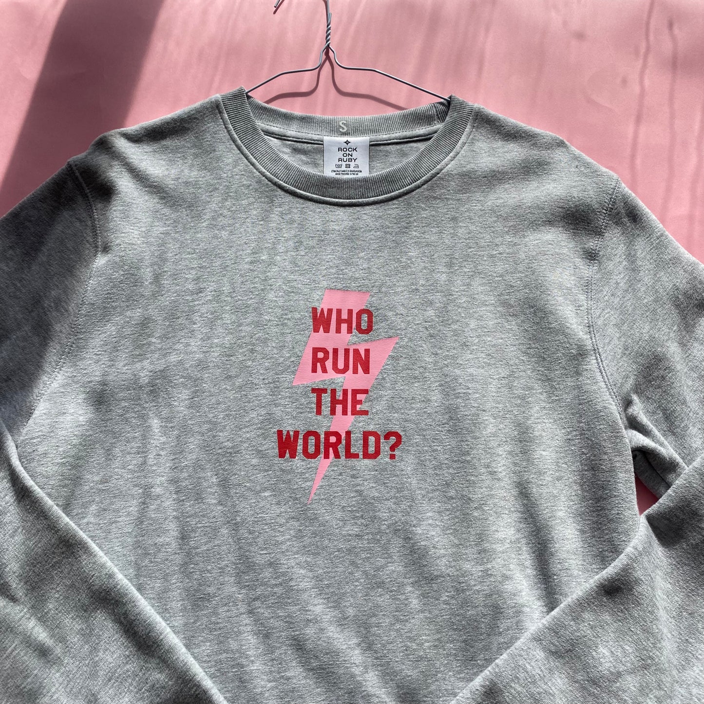 S Grey Who Run The World Sweatshirt SALE