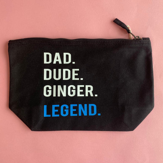 Dad Dude Ginger Legend Black Pouch Wash Bag SALE