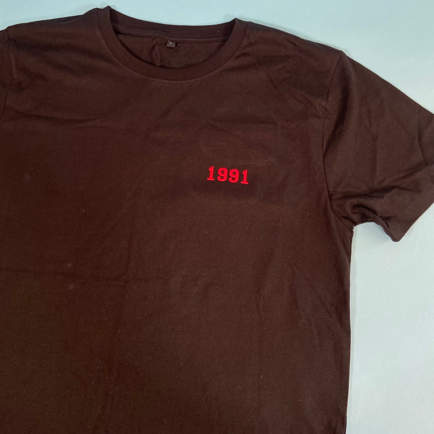 L 1991 black & red embroidery T shirt SALE
