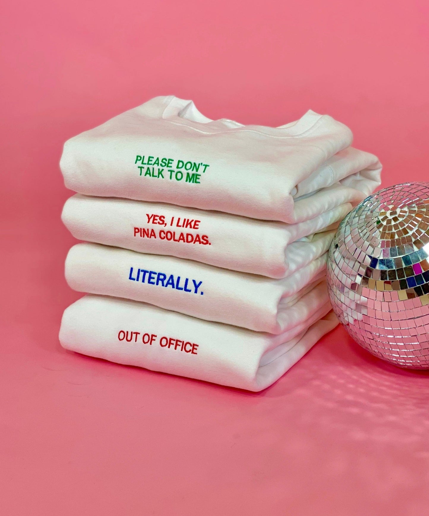 Personalised Mini Slogan Embroidered Sweatshirt