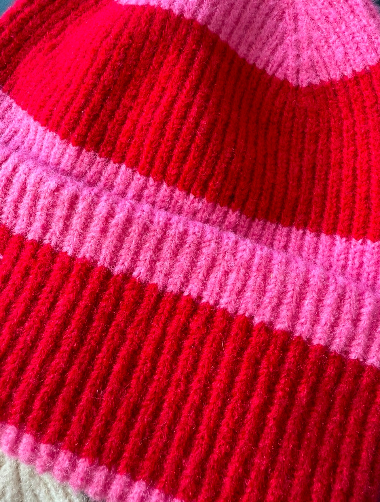 Personalised Striped Beanie Hat with Initial