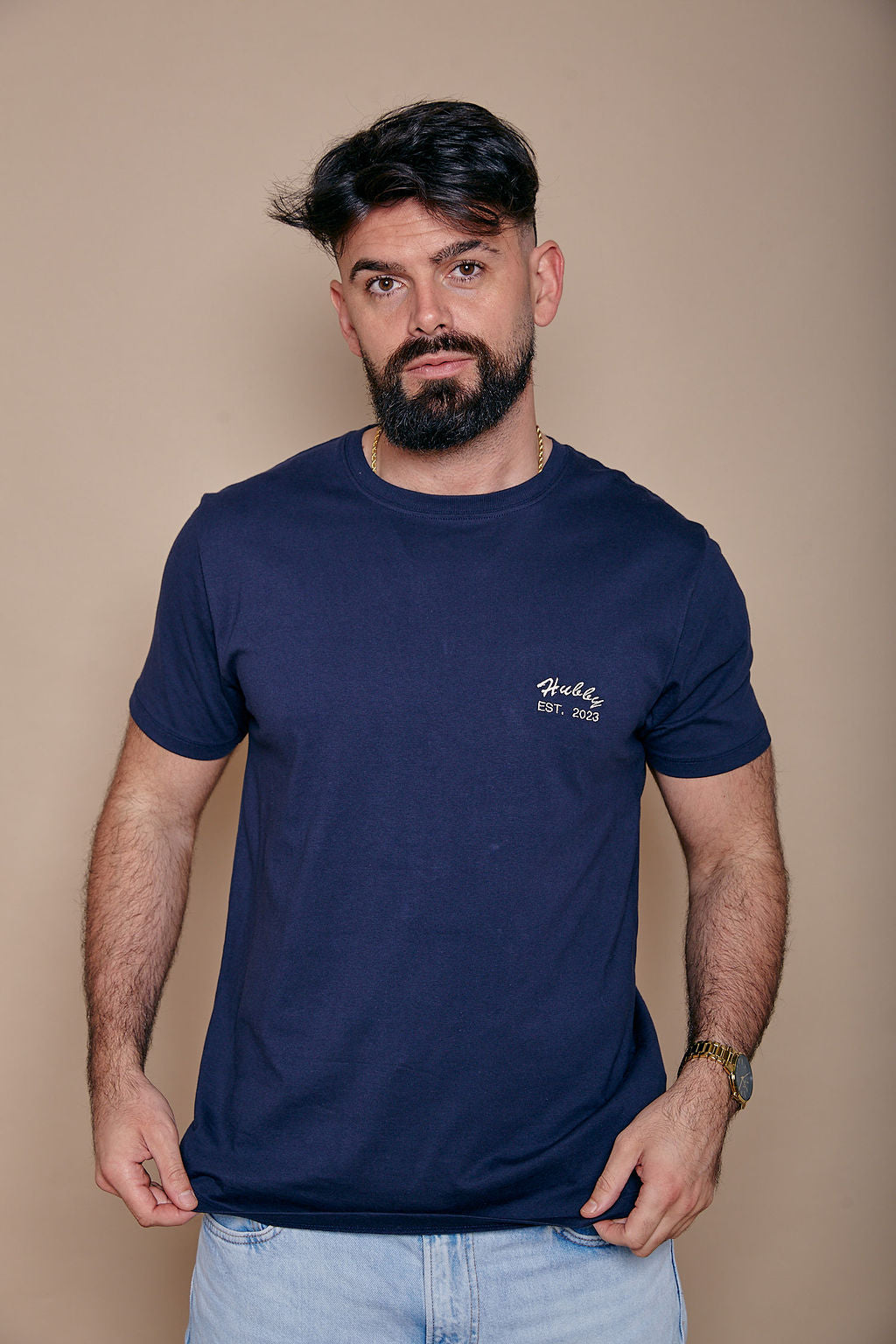 Hubby Est Year Embroidered Personalised T-shirt