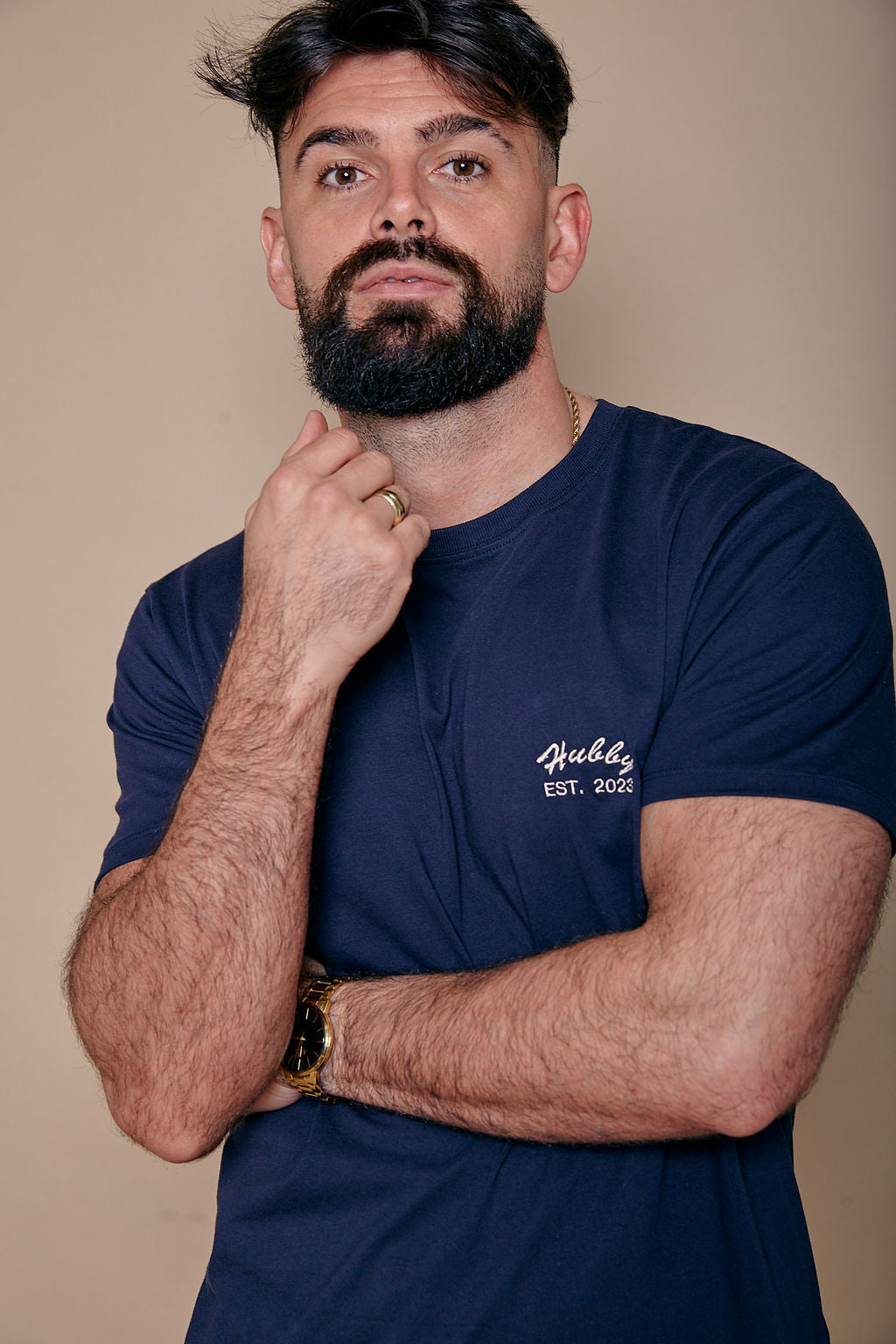 Hubby Est Year Embroidered Personalised T-shirt