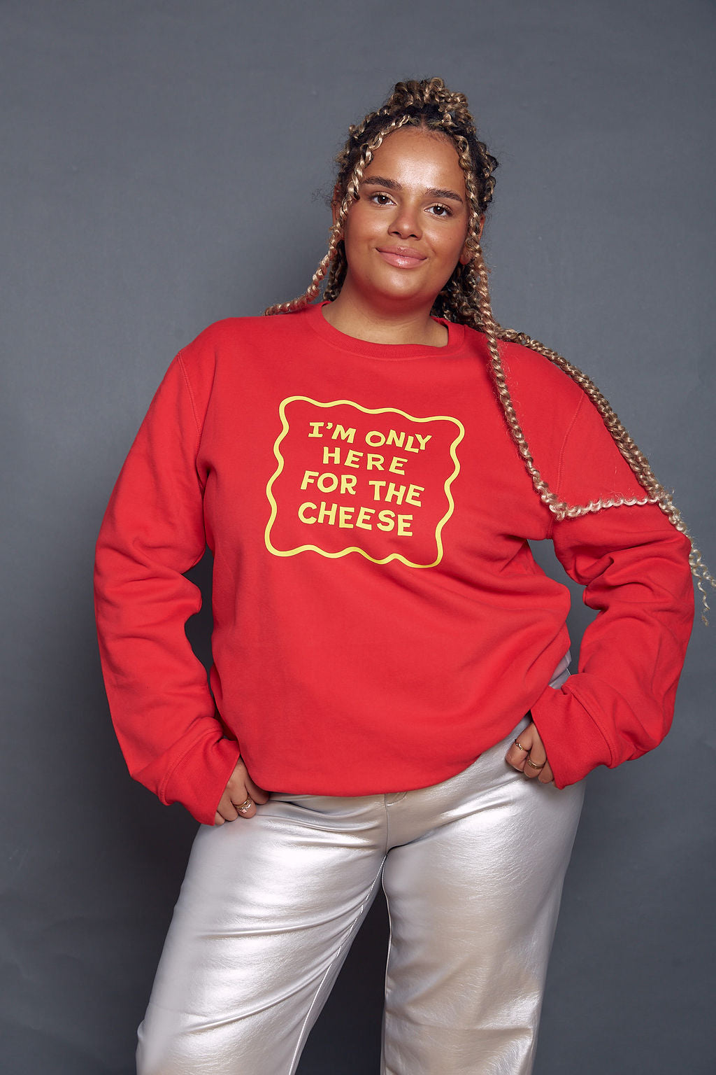 Only Here for the Cheese Christmas Sweatshirt
