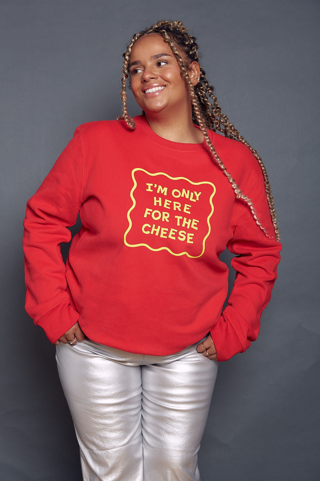 Only Here for the Cheese Christmas Sweatshirt