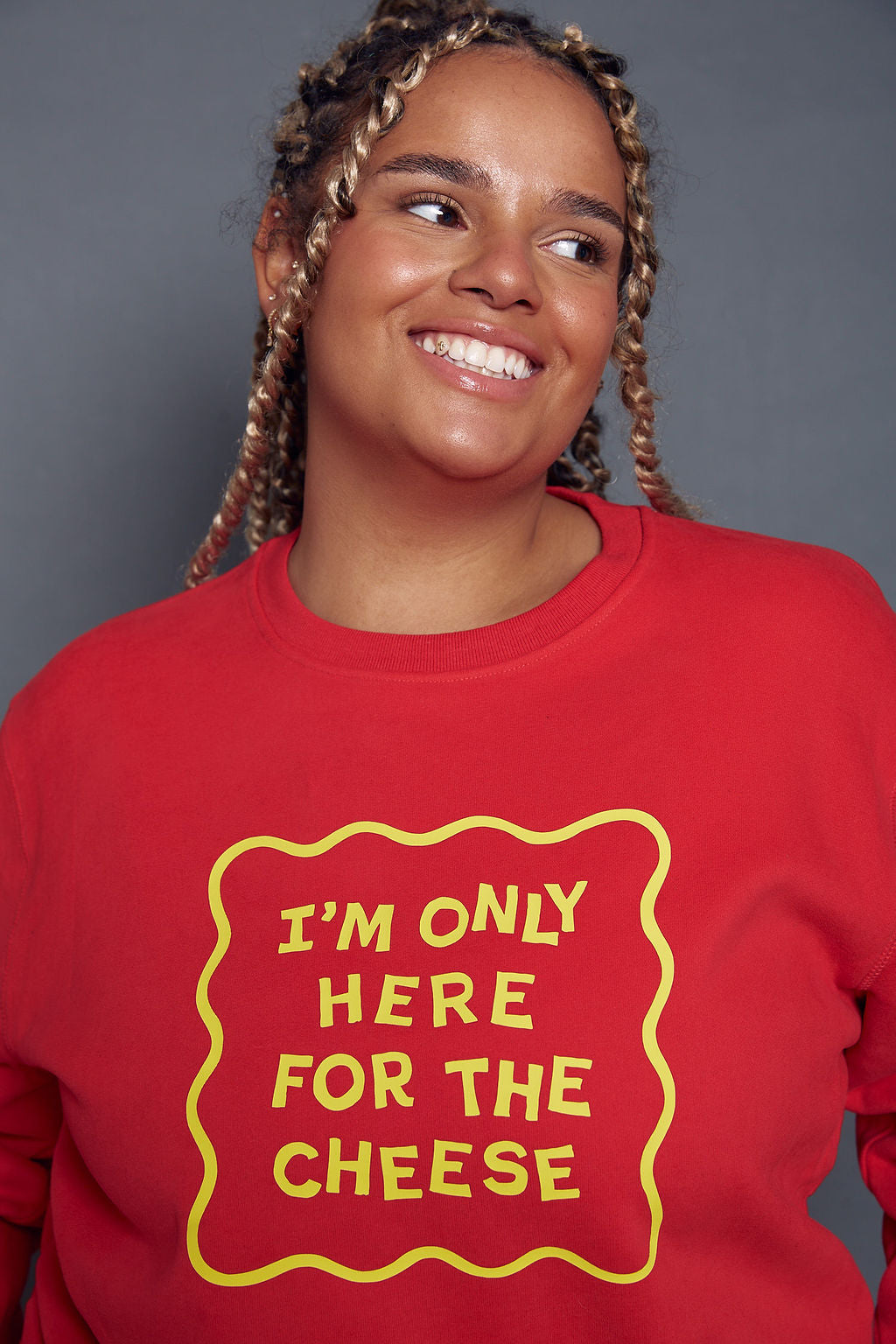 Only Here for the Cheese Christmas Sweatshirt