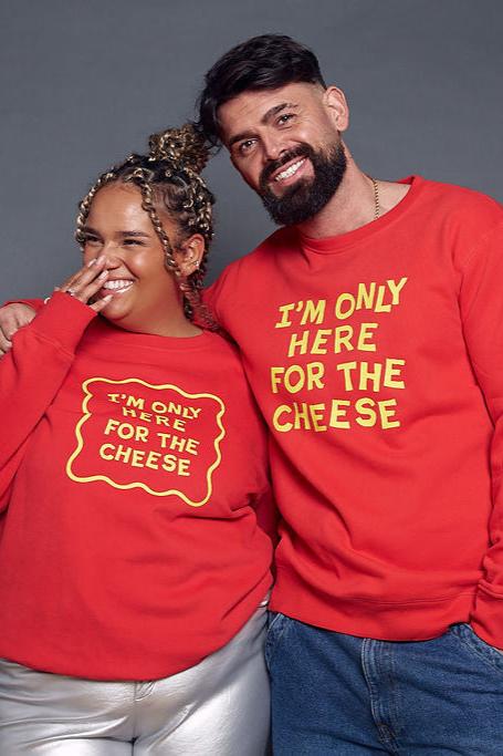 Only Here for the Cheese Christmas Sweatshirt