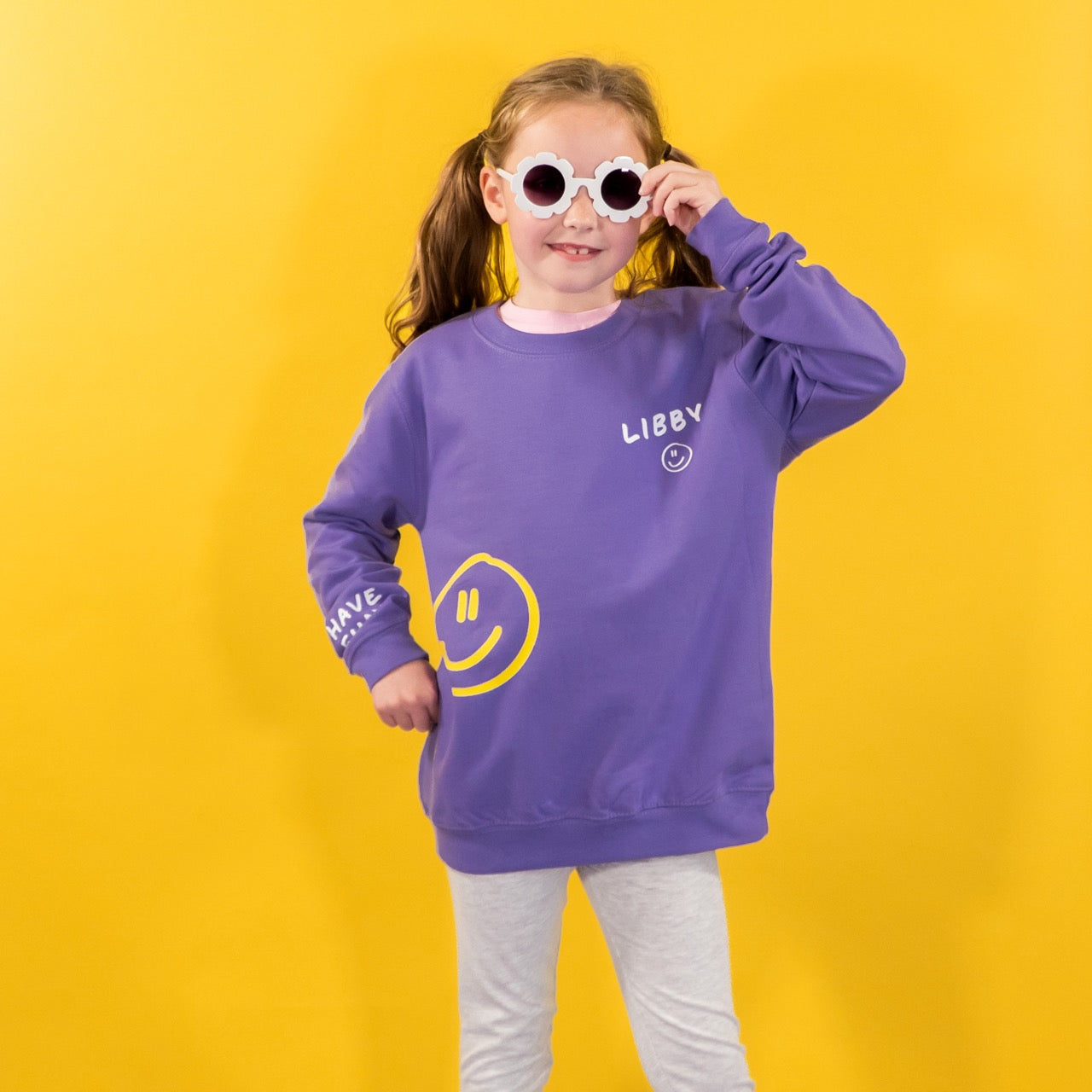 Children's Personalised Scribble Smiley Sweatshirt