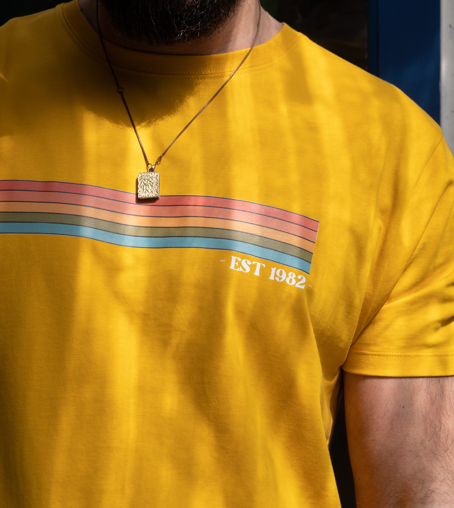 Retro Rainbow Stripe Personalised Year T shirt