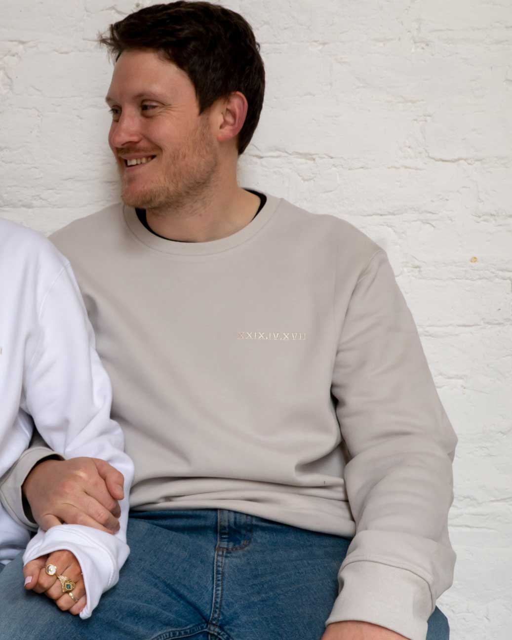 Embroidered Roman numerals Personalised Year Sweatshirt
