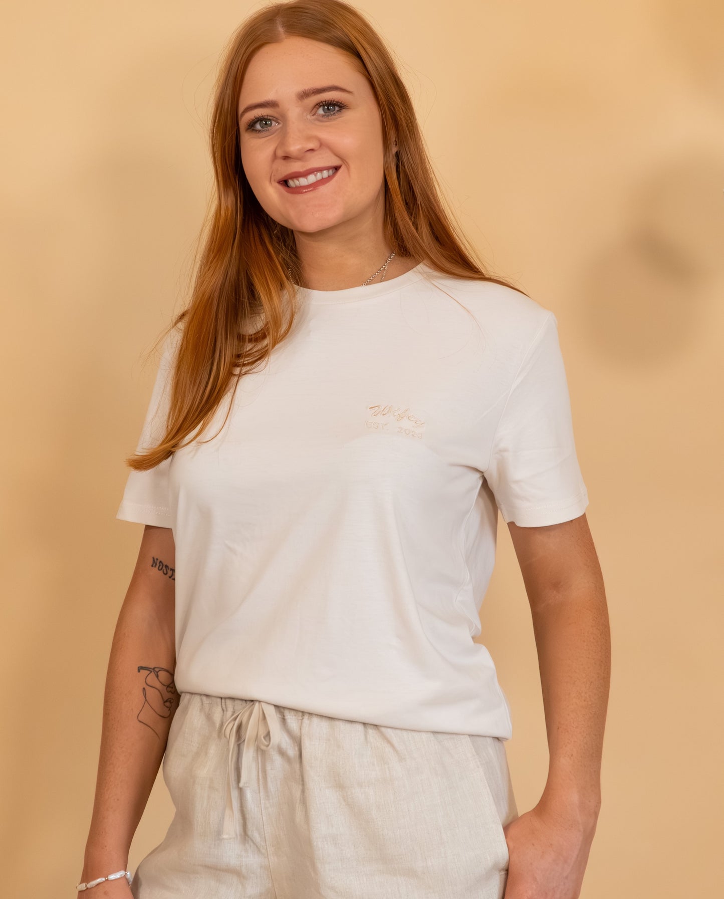 Wifey Est Year Embroidered T Shirt