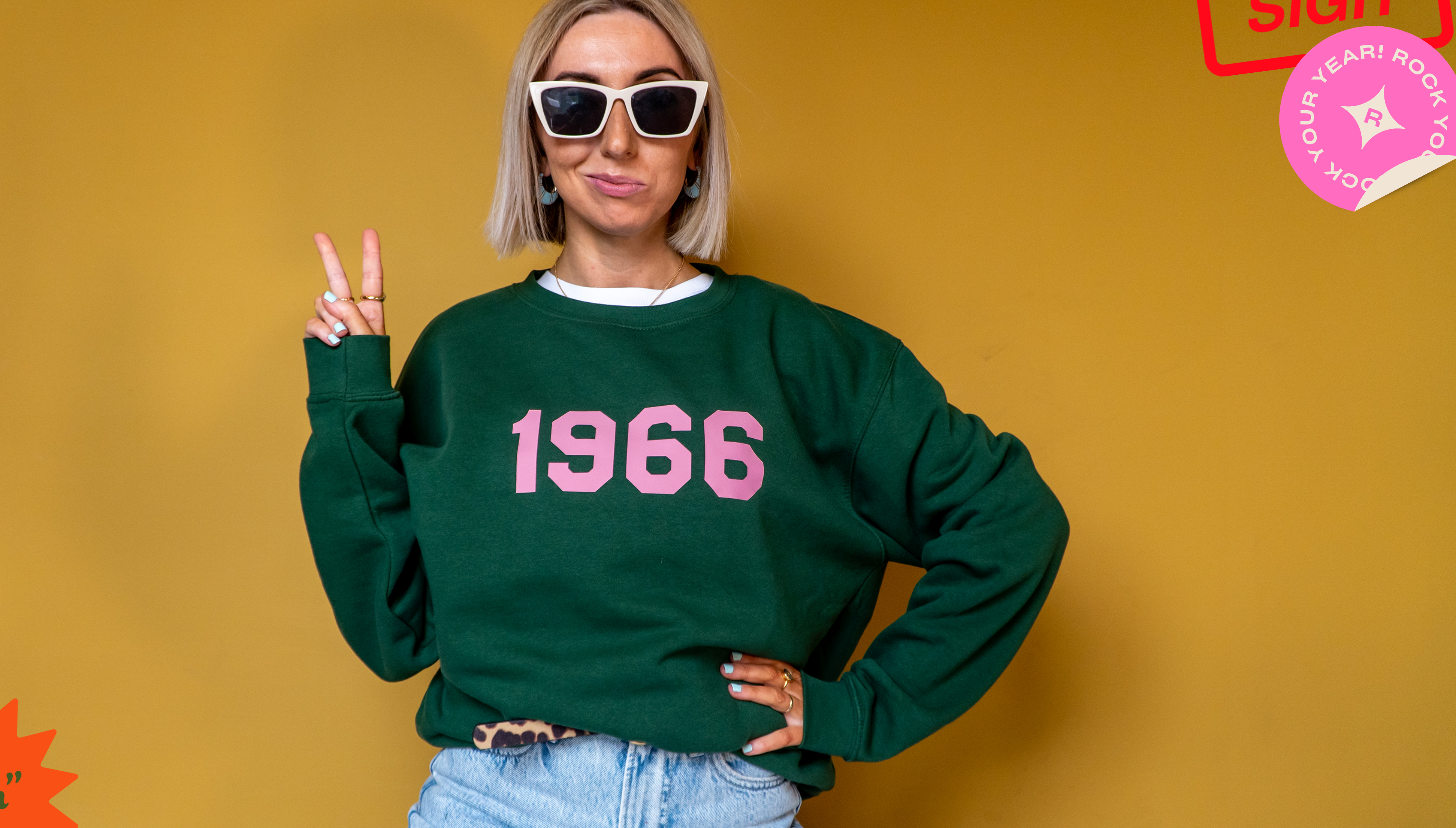 Personalised Year Sweatshirt Unisex Sweater with Any Year from Rock On Ruby