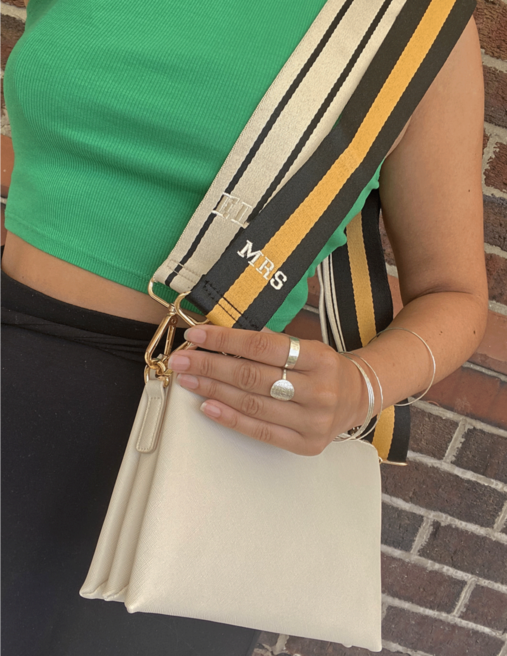 Soft Crossbody bag with Personalised strap