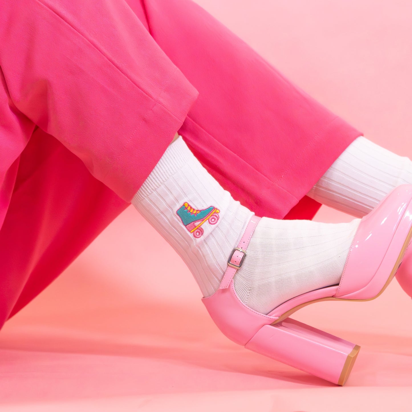 Embroidered Roller Skate Socks