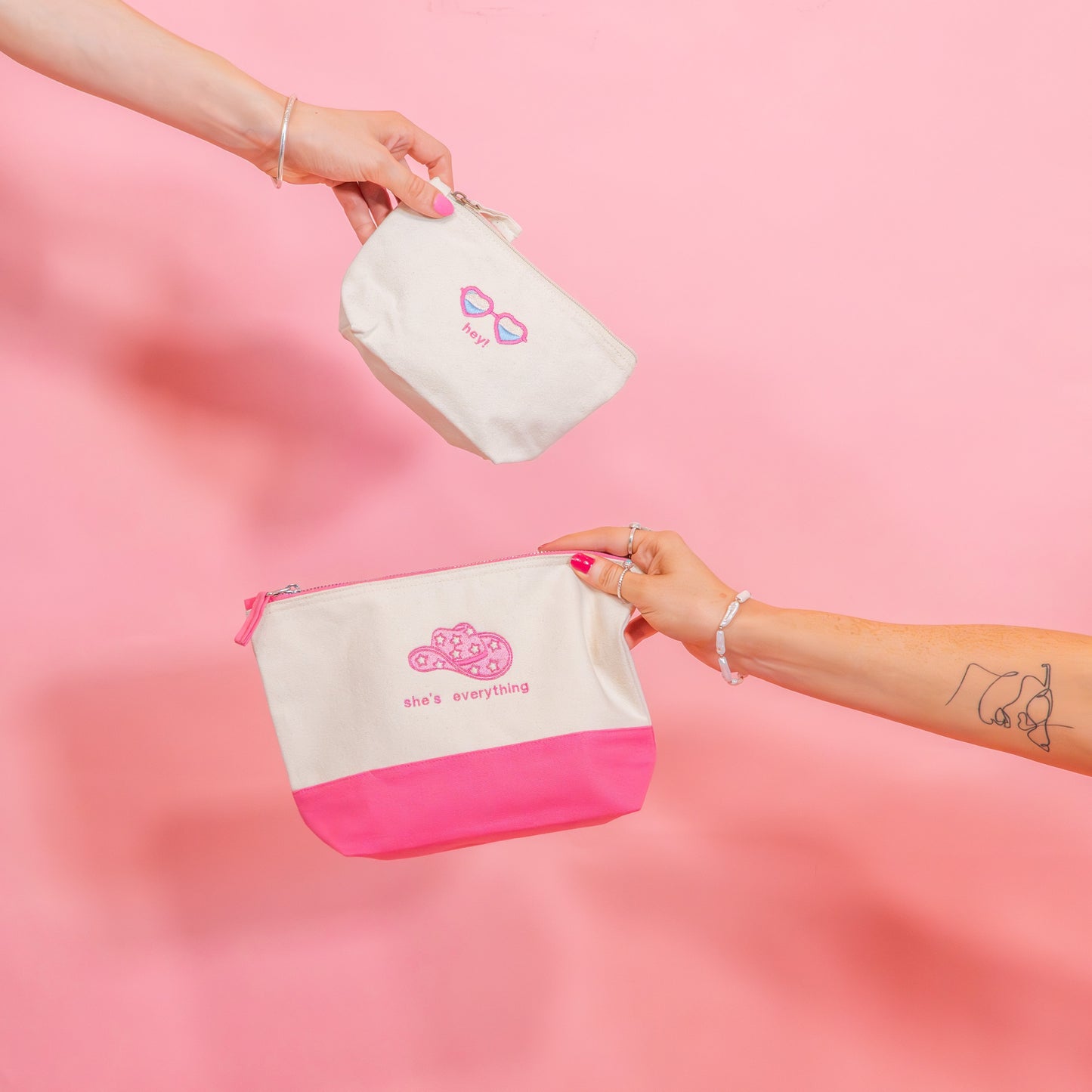 Personalised Slogan & Sunglasses Makeup Bag