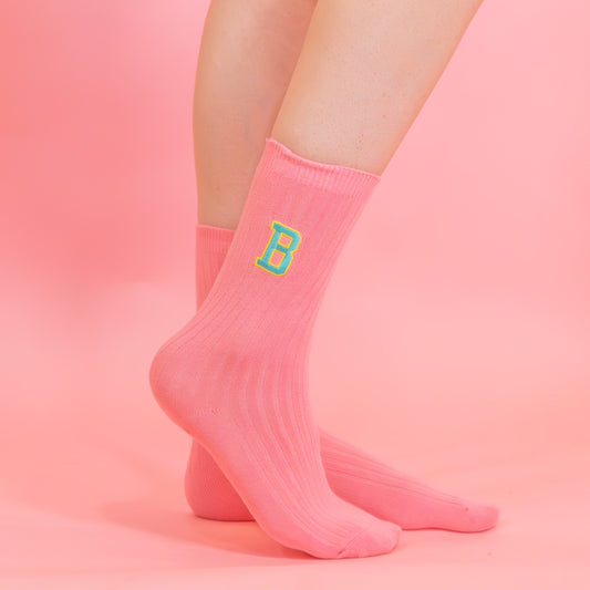 Personalised Varsity Initial Socks