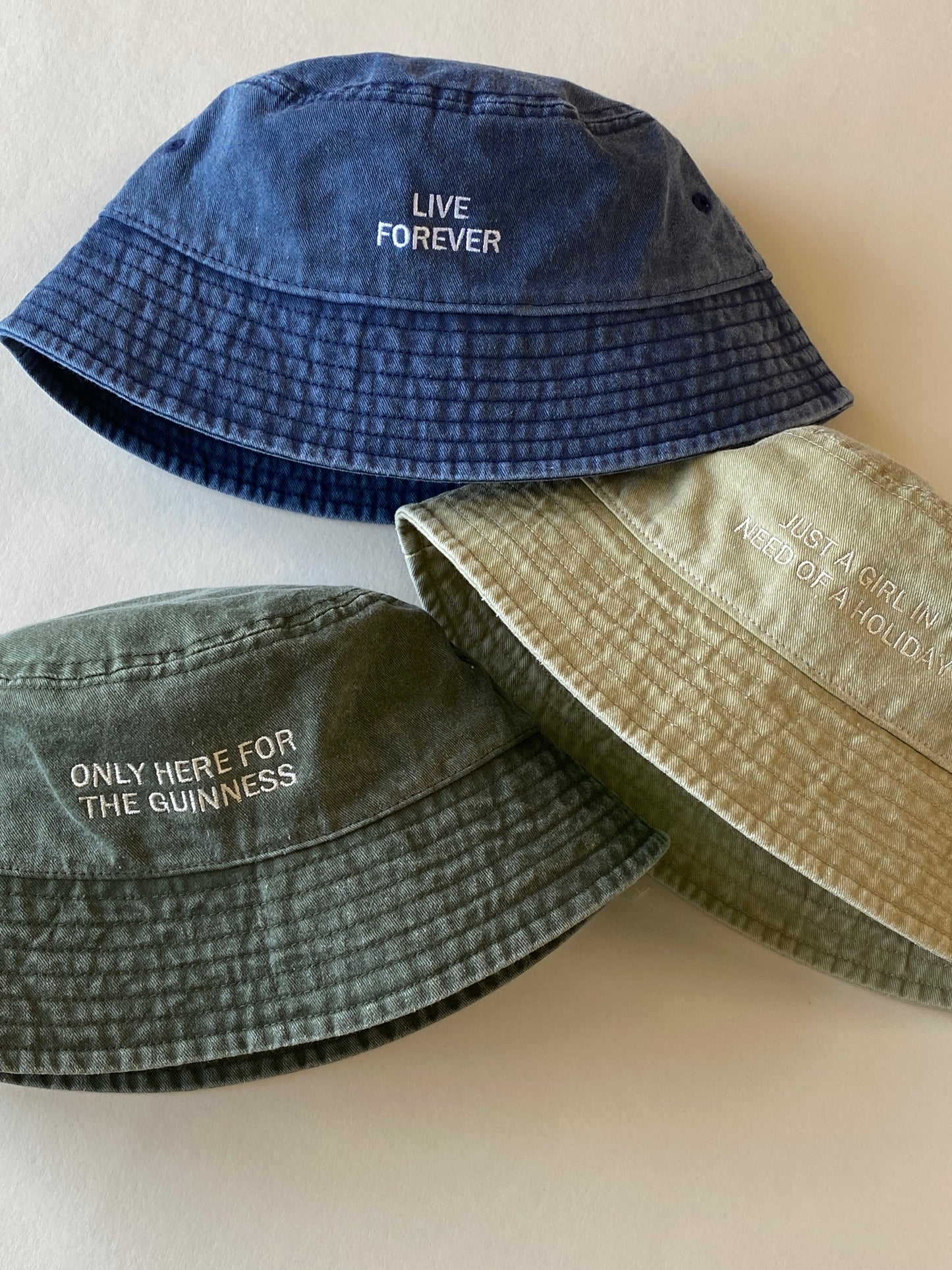 Personalised Slogan Vintage Bucket Hat