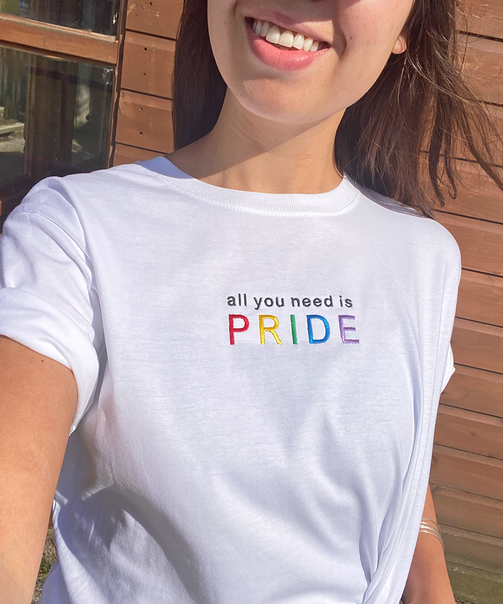 Embroidered All You Need is Pride T-Shirt