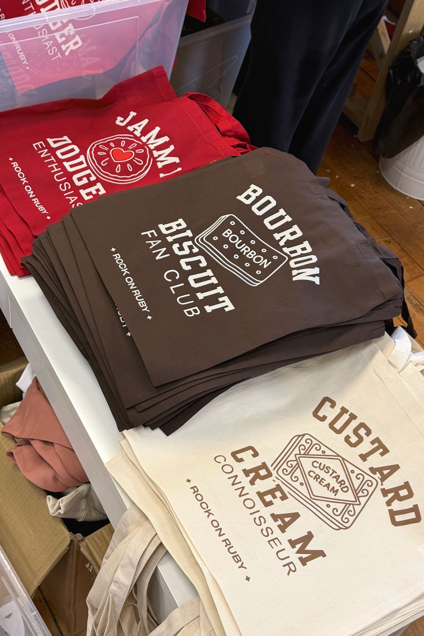 Biscuit Lover Slogan Tote Bag
