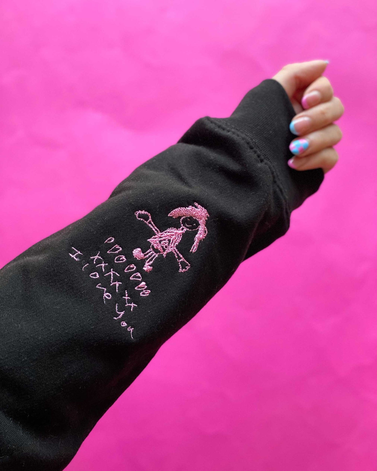 Personalised Handwriting Cuff Sweatshirt