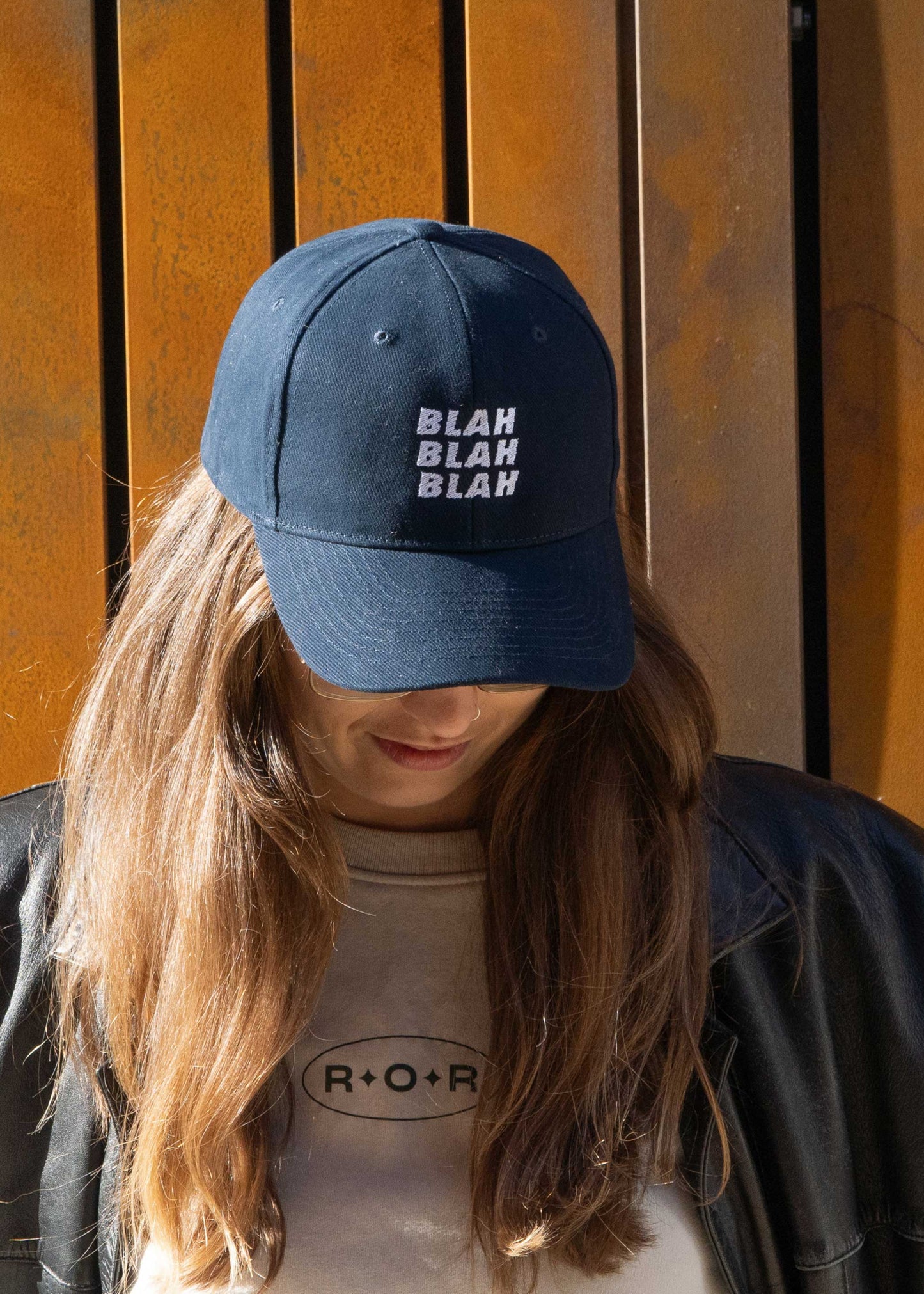 Embroidered Blah Blah Slogan Cap