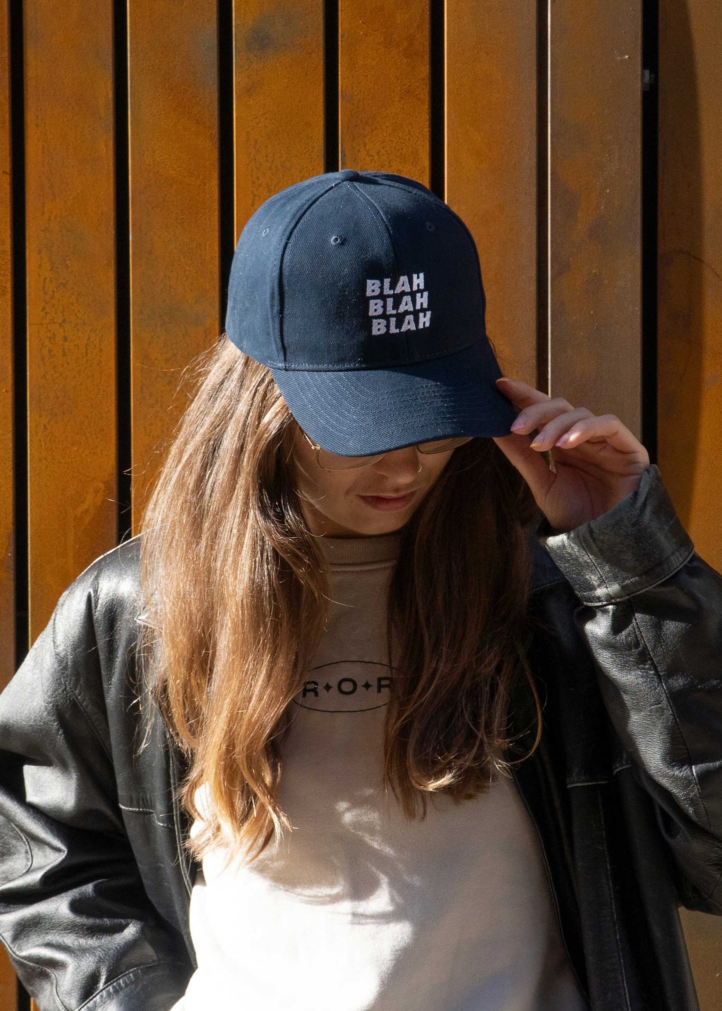 Embroidered Blah Blah Slogan Cap