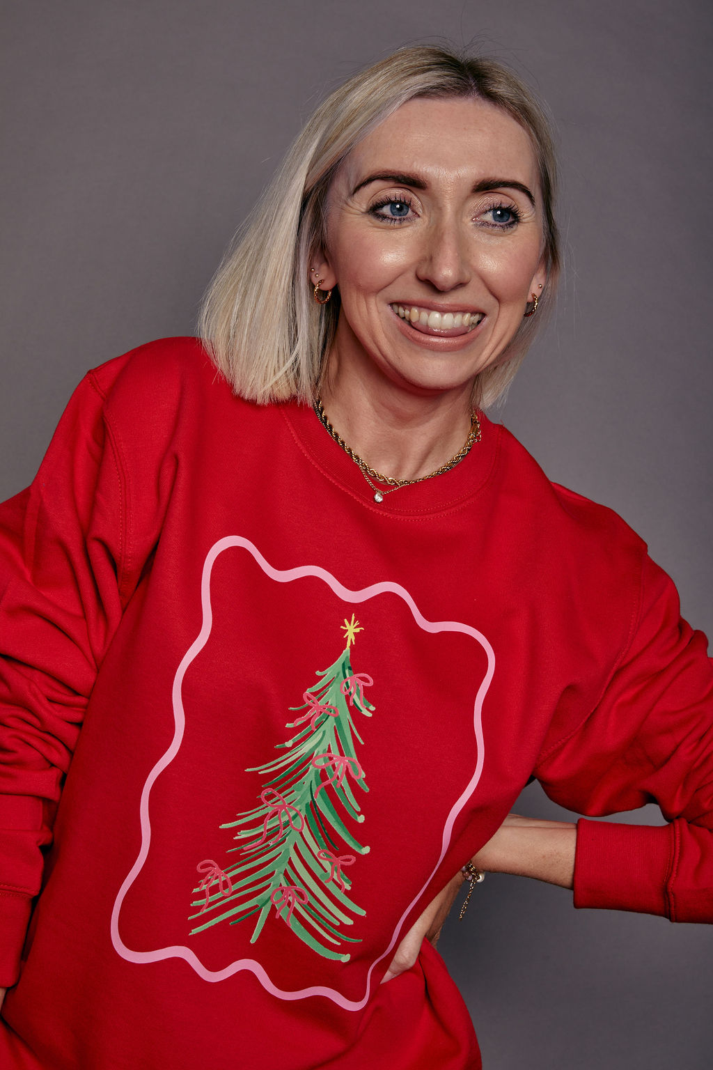Christmas Tree Bow Christmas Jumper