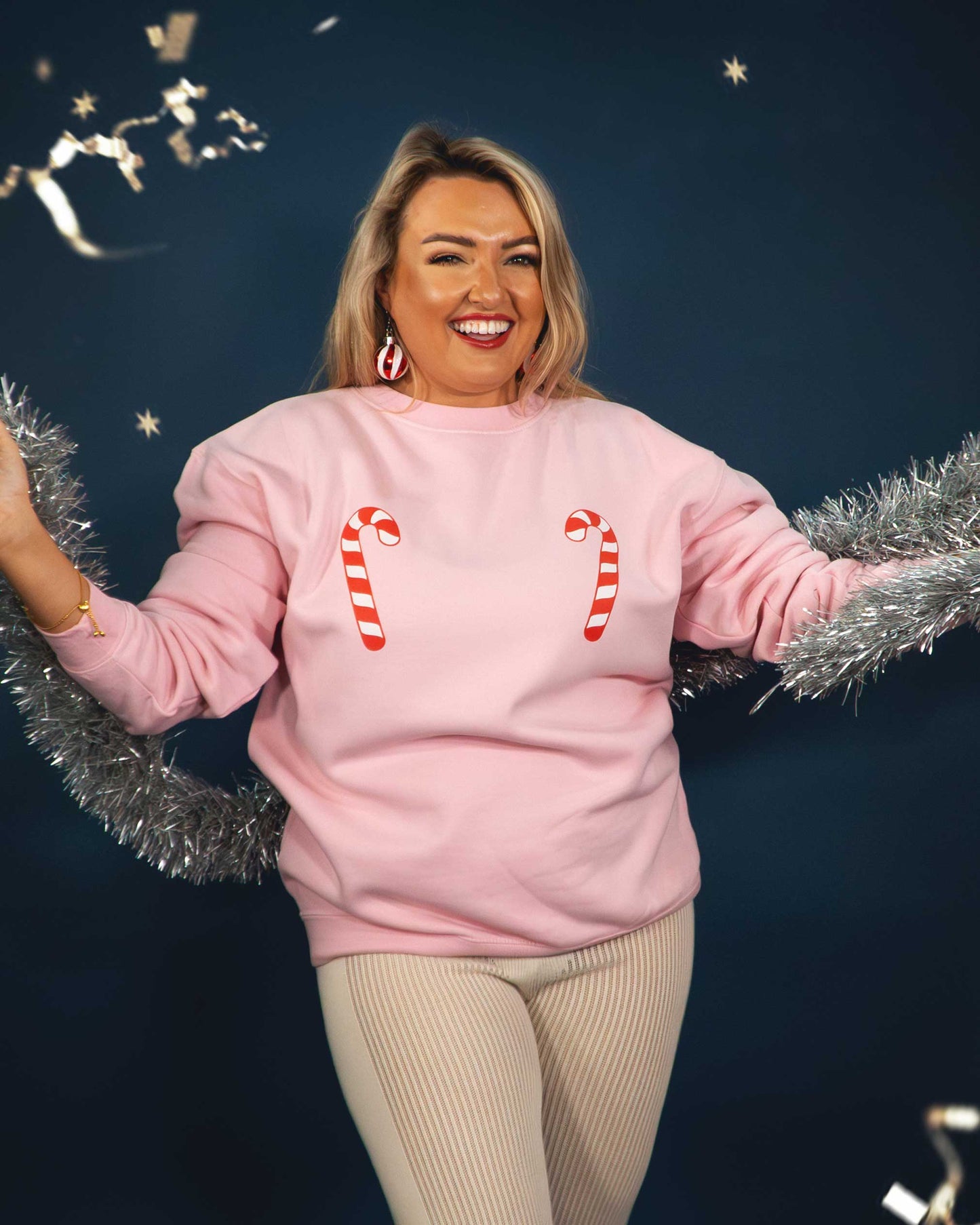 Candy Cane Boobs Christmas Jumper