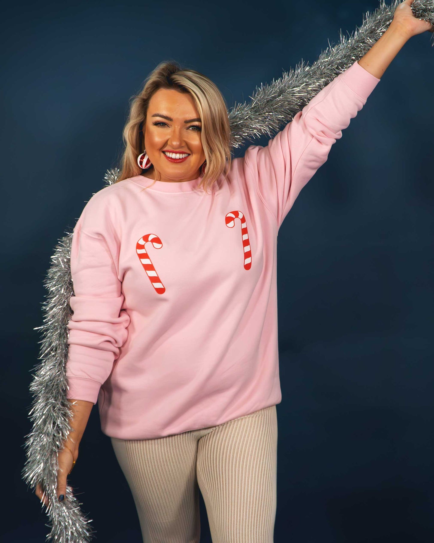 Candy Cane Boobs Christmas Jumper
