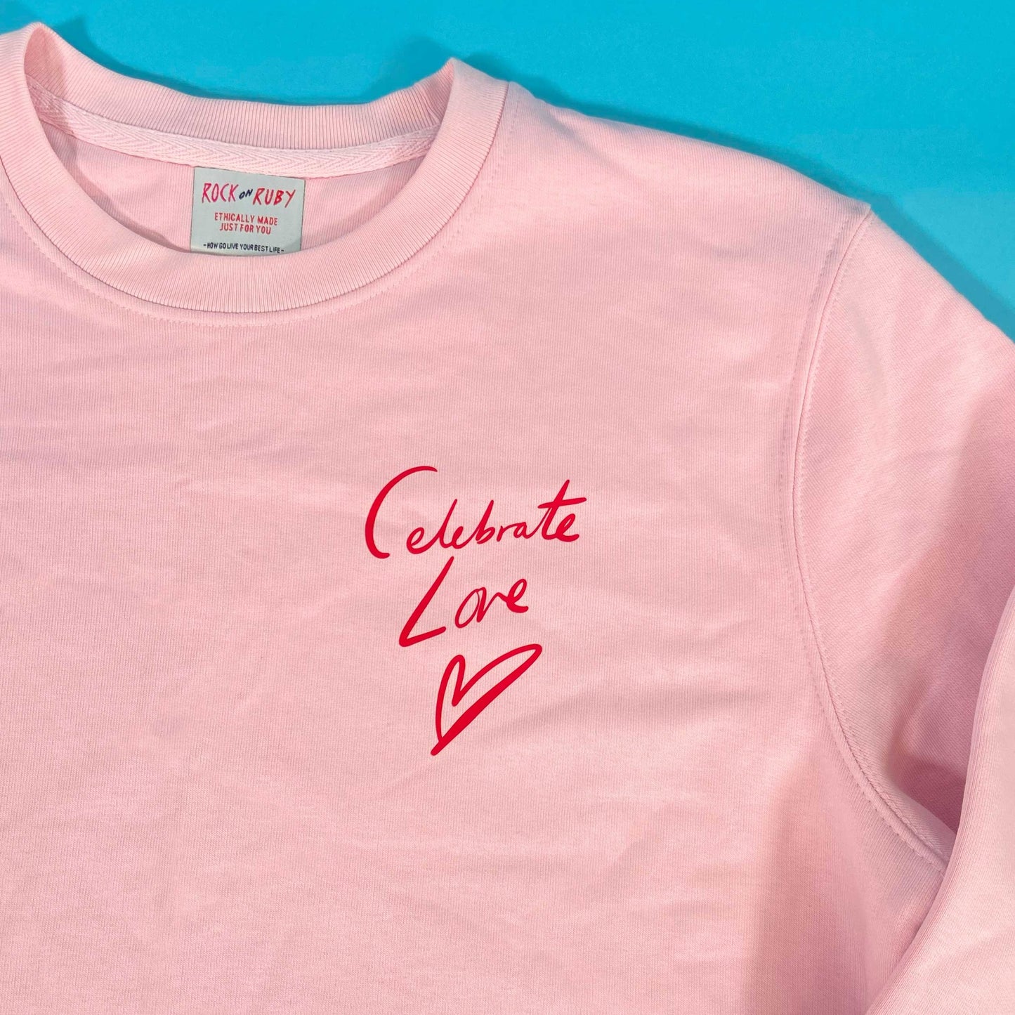 S & XL Organic Celebrate Love Sweatshirt SALE