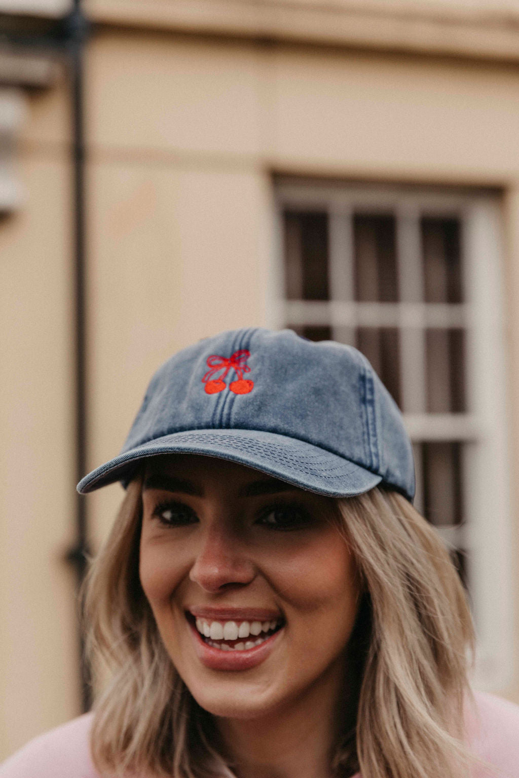 Personalised Cherry Denim Cap