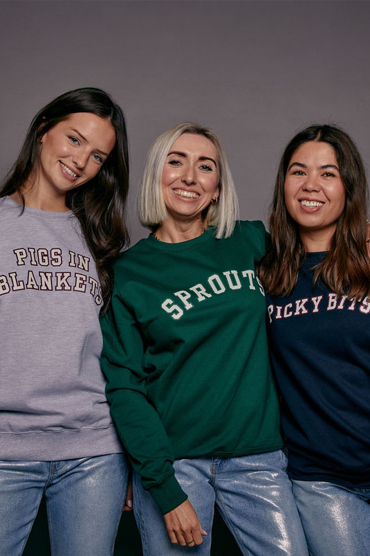 Personalised Varsity Slogan Christmas Jumper